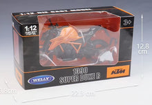 Load image into Gallery viewer, KTM 1390 Super Duke R Motorcycle - Welly 1:12 Diecast Model